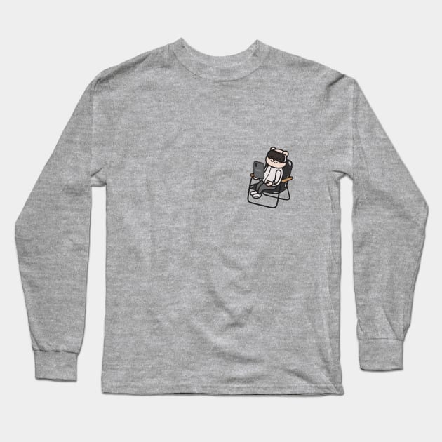 Cat on Chair #002 Long Sleeve T-Shirt by Cat on Chair